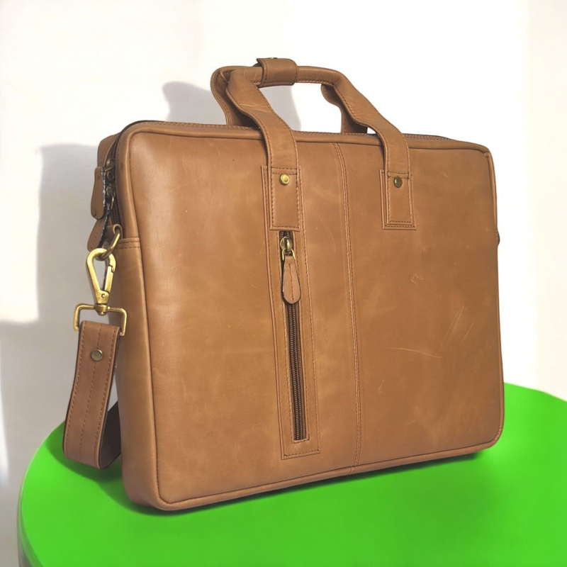 Deluxe Modern Leather Laptop Bag – 15 Inch Multi-Compartment | Corporate Gifting & Conference | Denion Leather