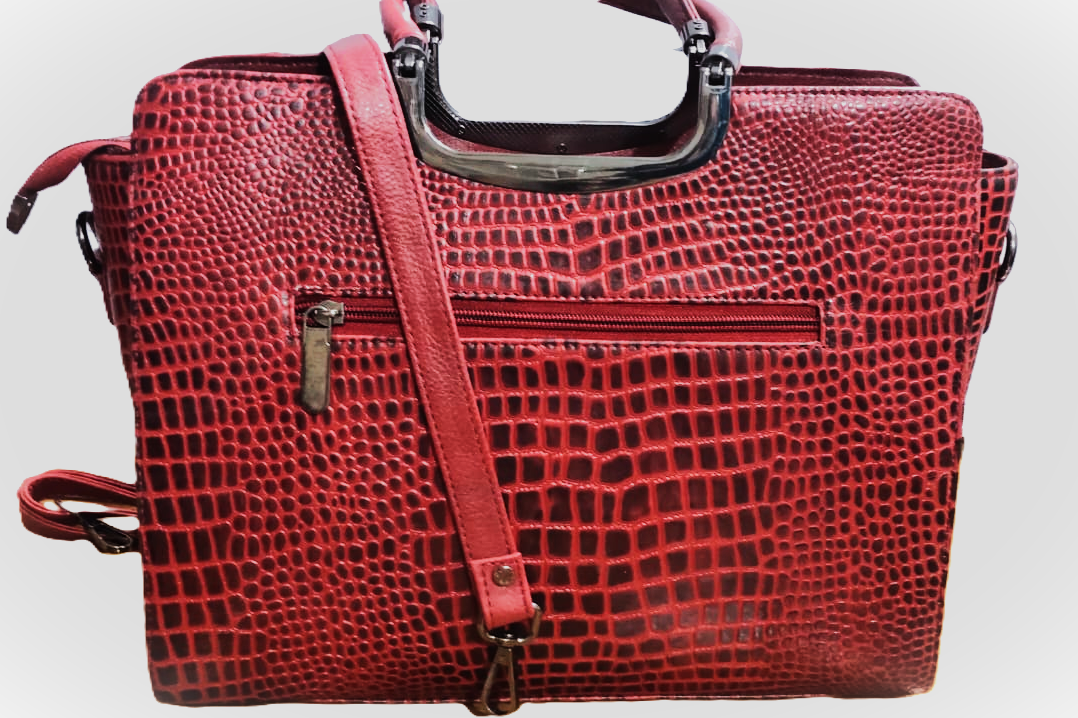 Red Color Leather Bag