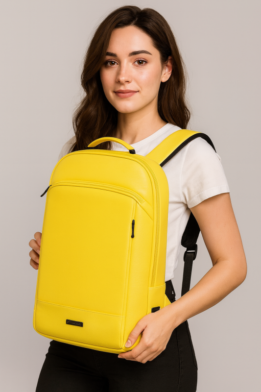 Genuine Leather Unisex Laptop Backpack – 20 Inch Premium Corporate & Conference Gift | Denion Leather